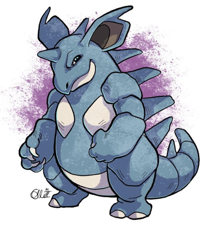 Nidoqueen Pokemon fanart illustration