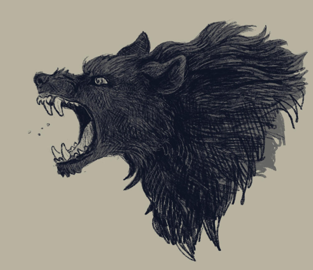 Personal art, werewolf illustration